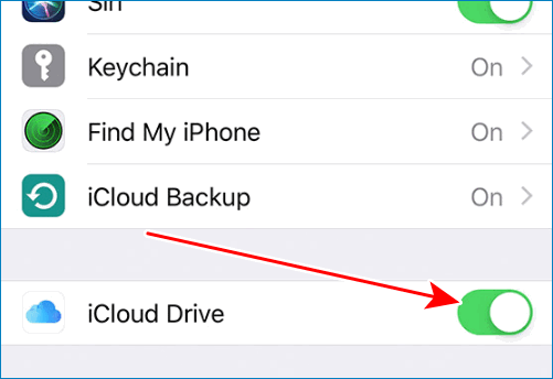 iCloud Drive на iPhone